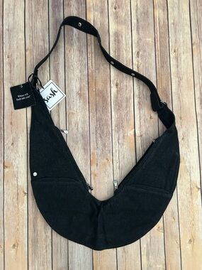 The Sash Bag in Black Canvas